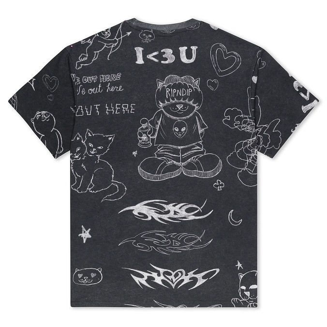 Футболка RIPNDIP Nermal Domination Tee Black Wash